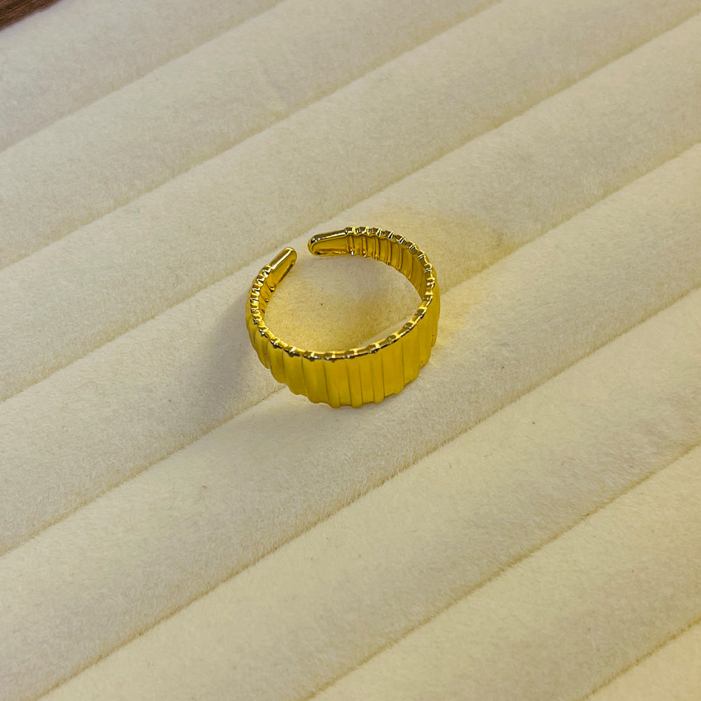 Linear Stripes Adjustable Ring