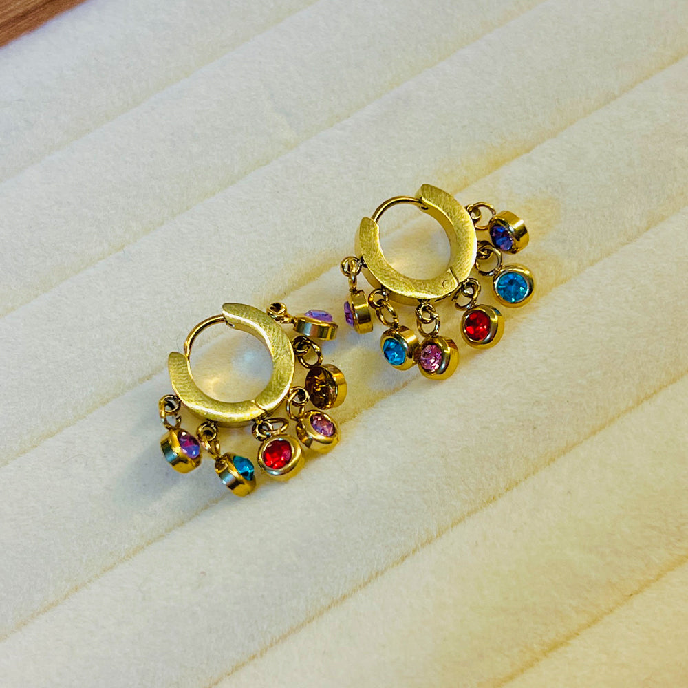 Multi Gem Hoops
