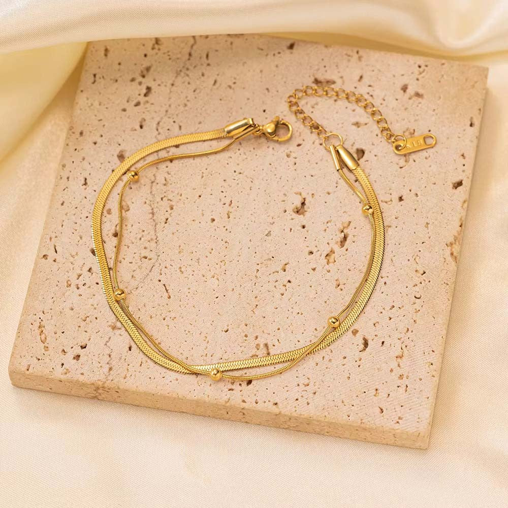 Layered Bead Snake Bracelet