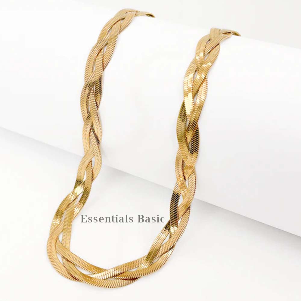 Snake chain Braid necklace