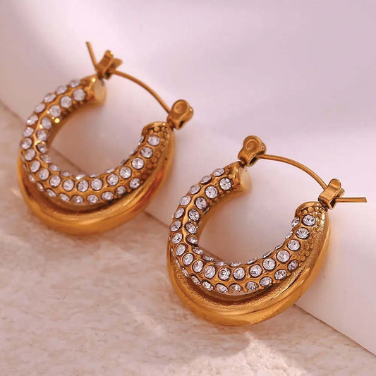 Zircon Sparkle Hoops