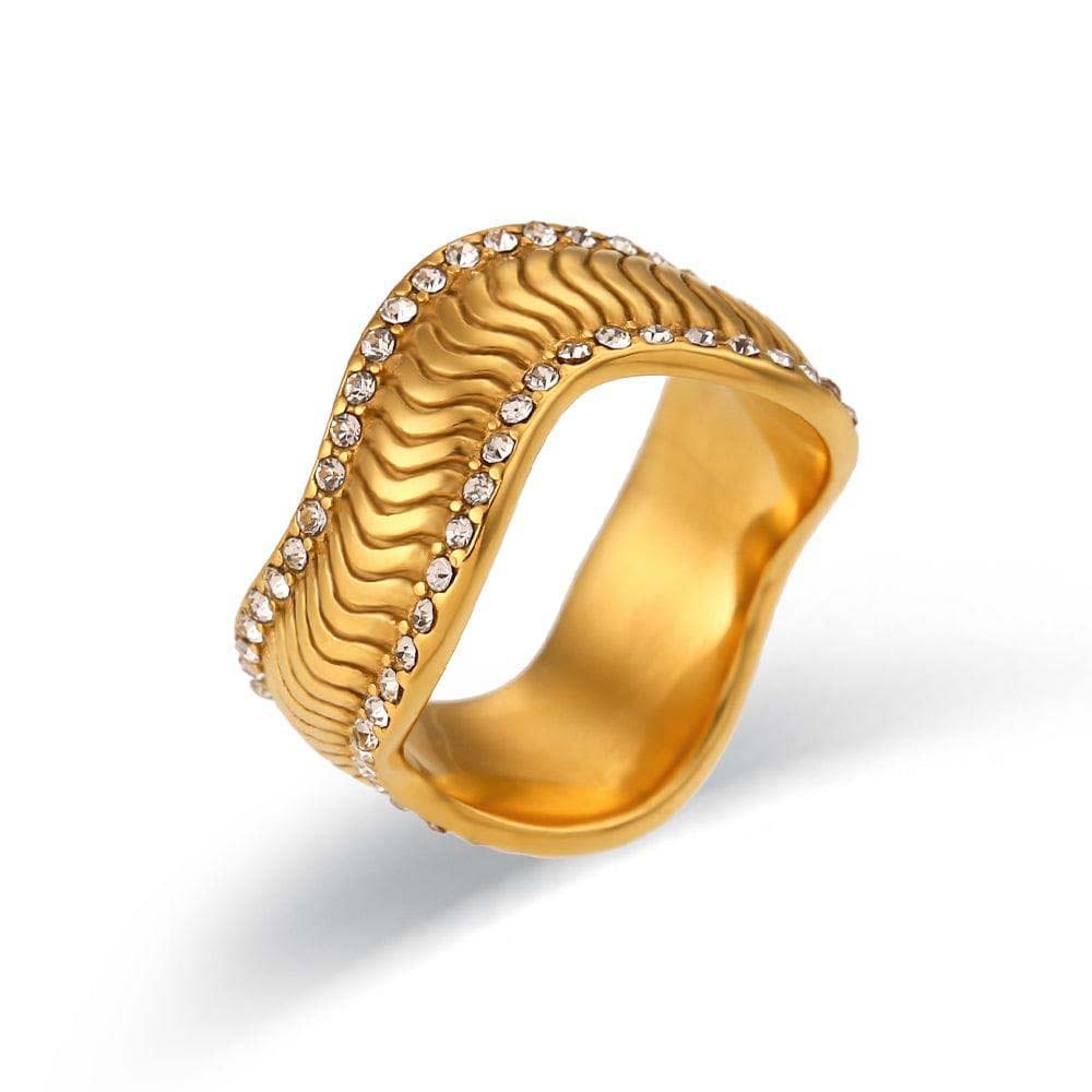 Sparkling Wave Ring