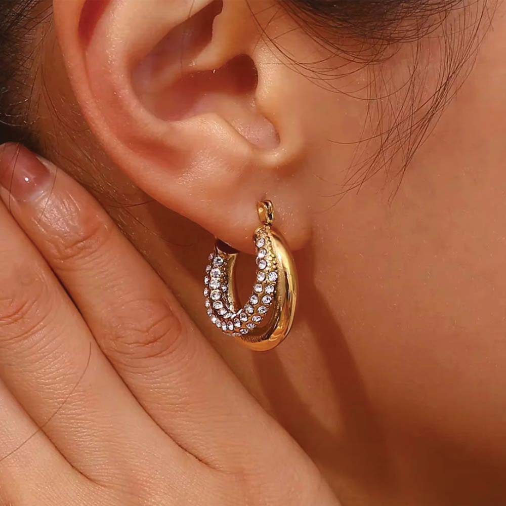 Zircon Sparkle Hoops