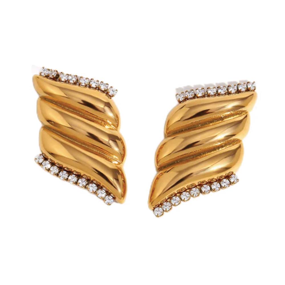Croissant Zircon Earings