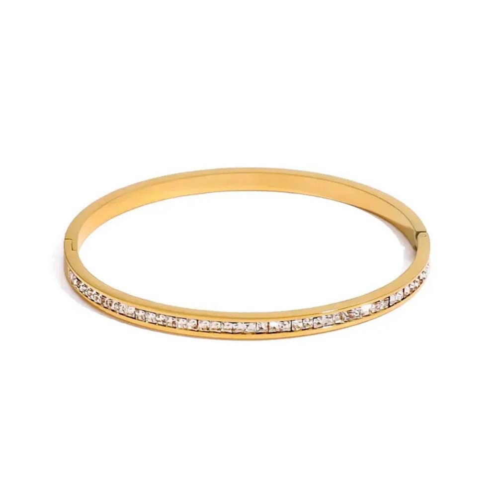 Sleek Crystal Studed Bangle