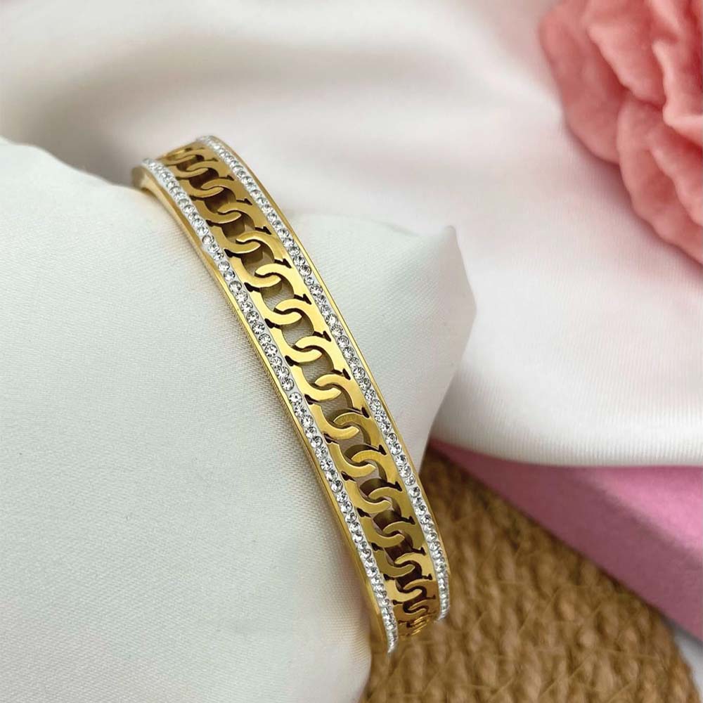 Knit Zirconium Bangle