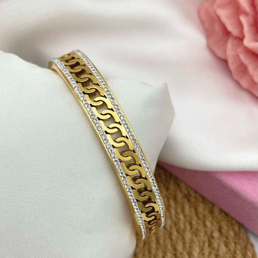 Knit Zirconium Bangle