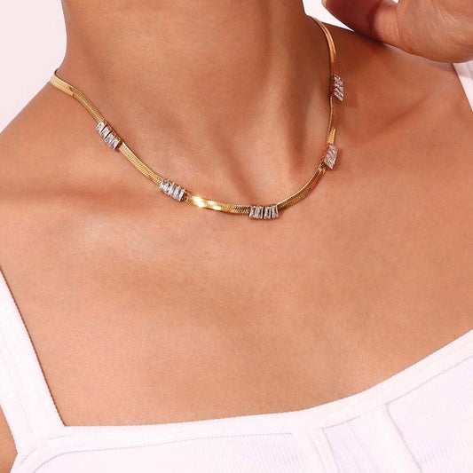 Snake Zirconia Necklace