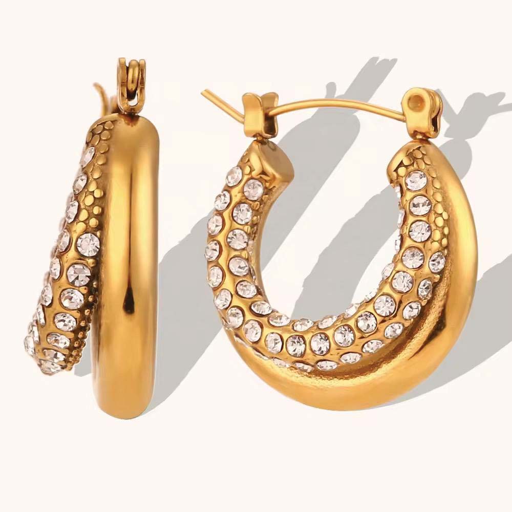 Zircon Sparkle Hoops