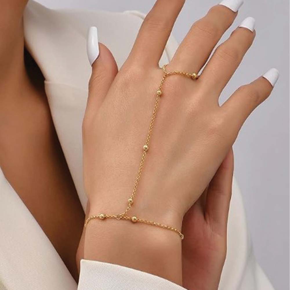 Bead Chain Linked Ring & Bracelet