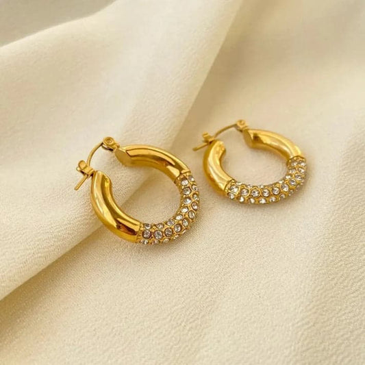 Zircon Dipped Hoops