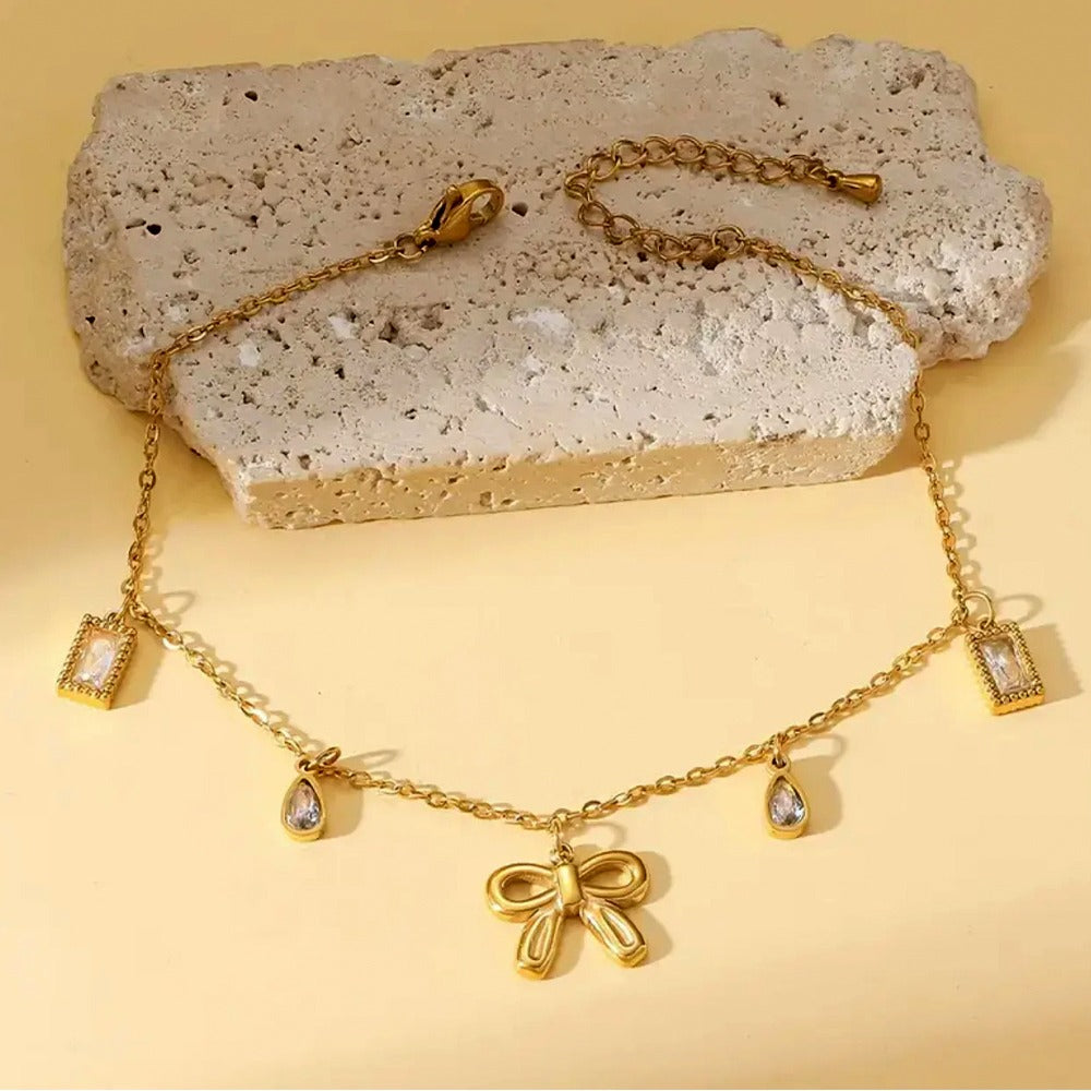 Radiant Bow Drop Bracelet