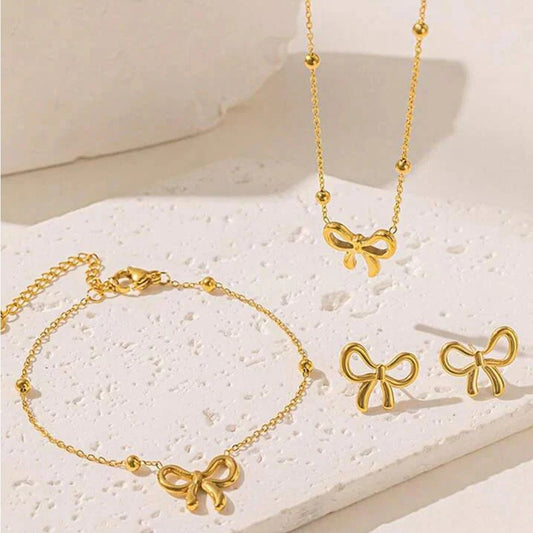 Elegant Bow Trio Set
