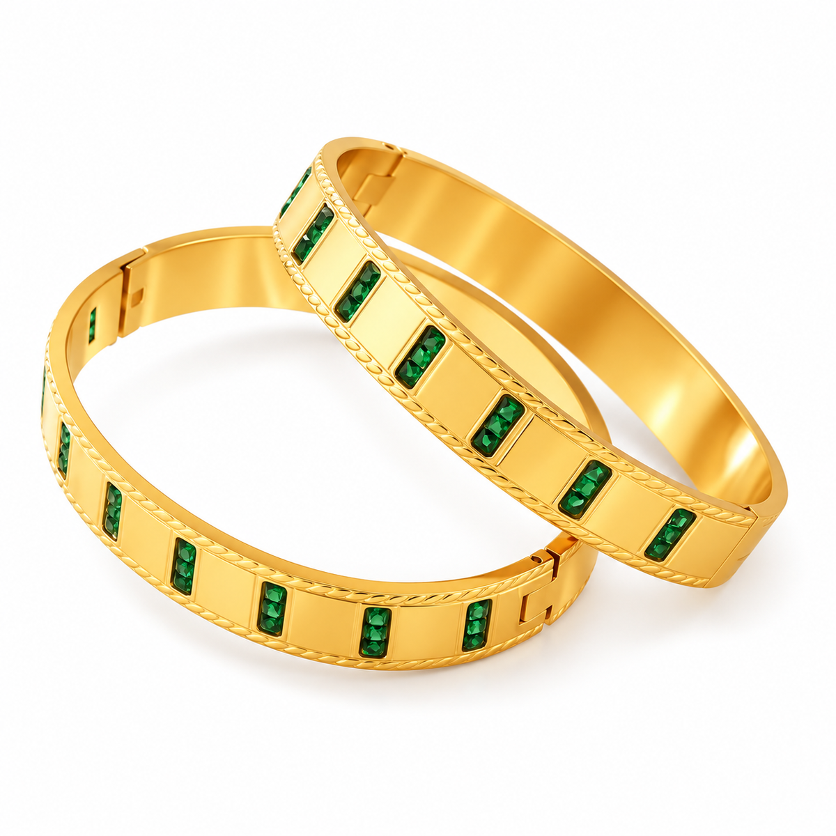 Emerald Golden Grace Bangle