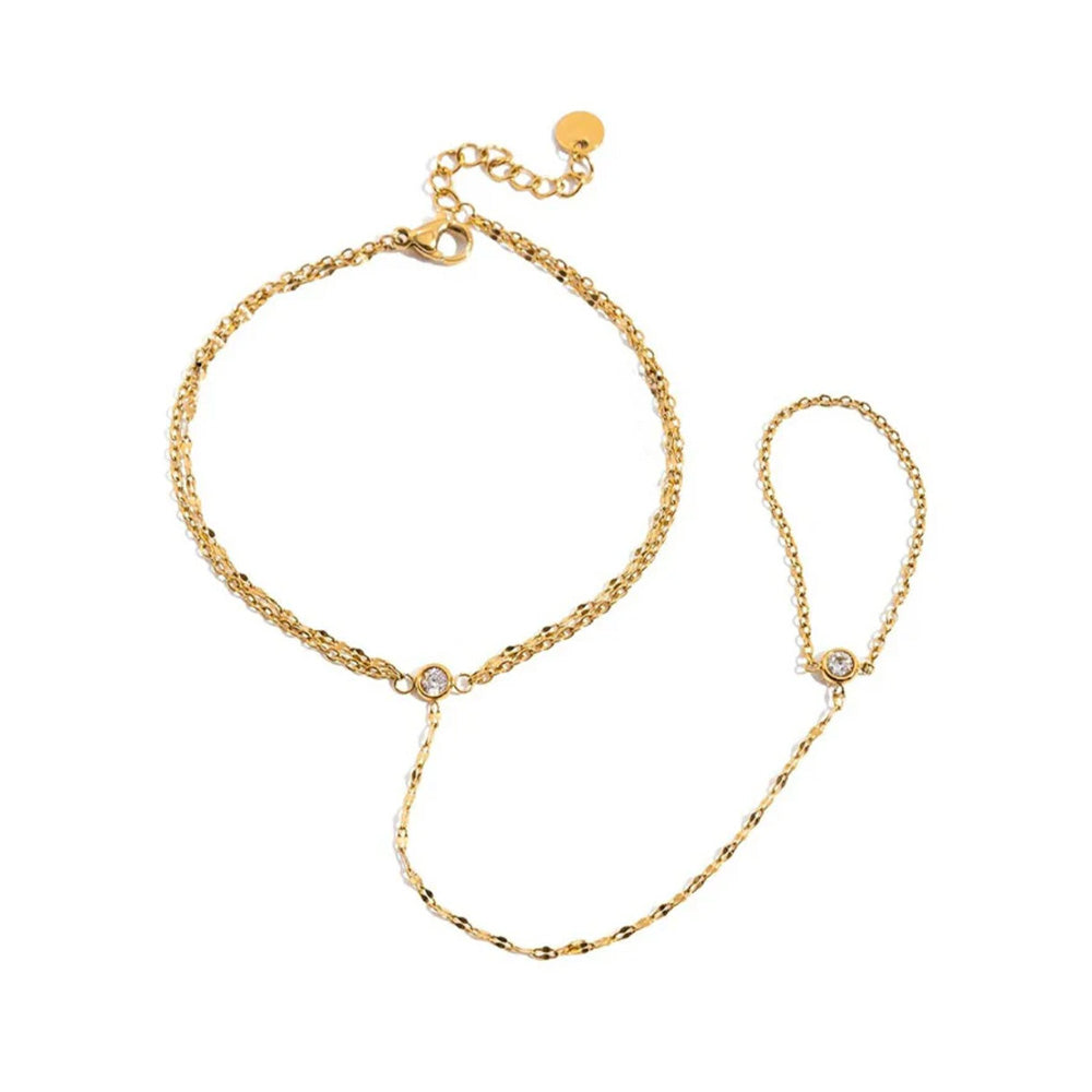 Crystal Chain Finger Bracelet
