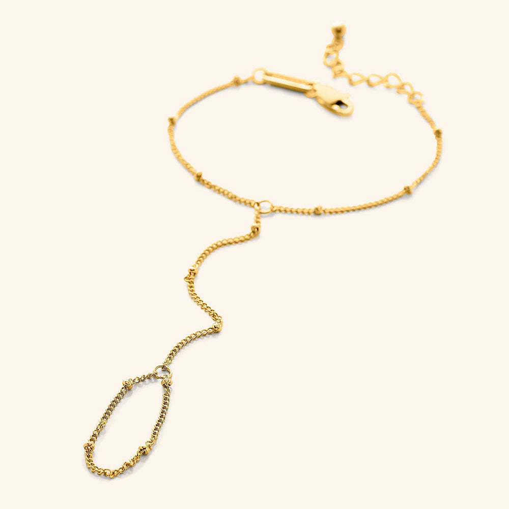 Dotted Hand & Finger chain Bracelet
