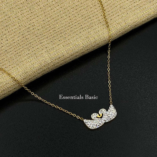 Double Swan Pendant - White