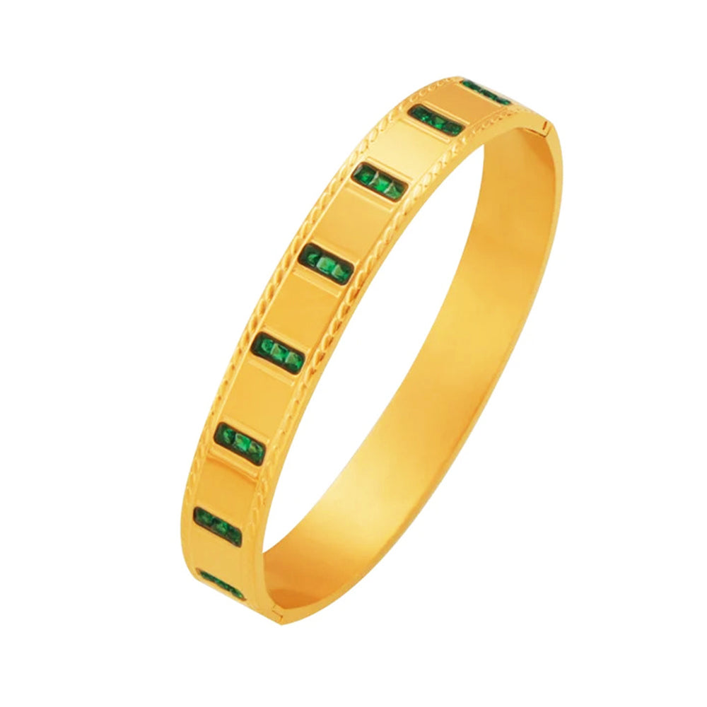 Emerald Golden Grace Bangle