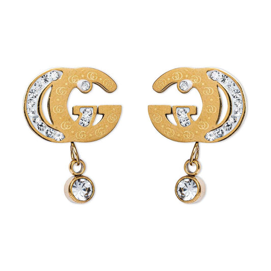 GG Drop Stone Earrings