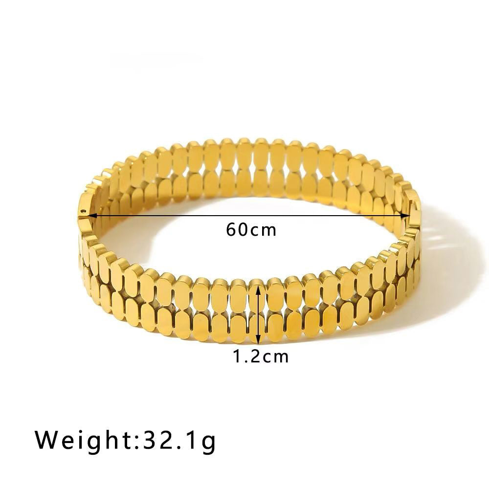 Geometric Wide Bangle