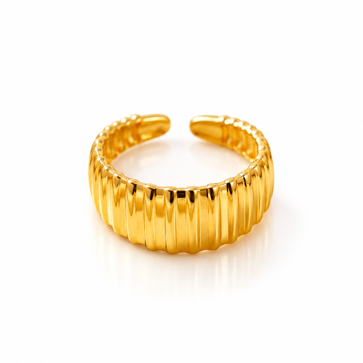 Linear Stripes Adjustable Ring