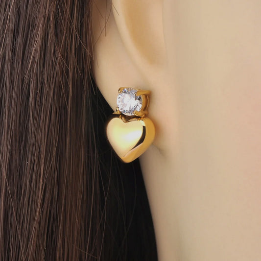 Heart Drop Studs