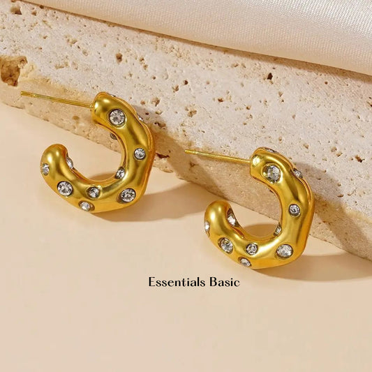 Iris C-shape earrings