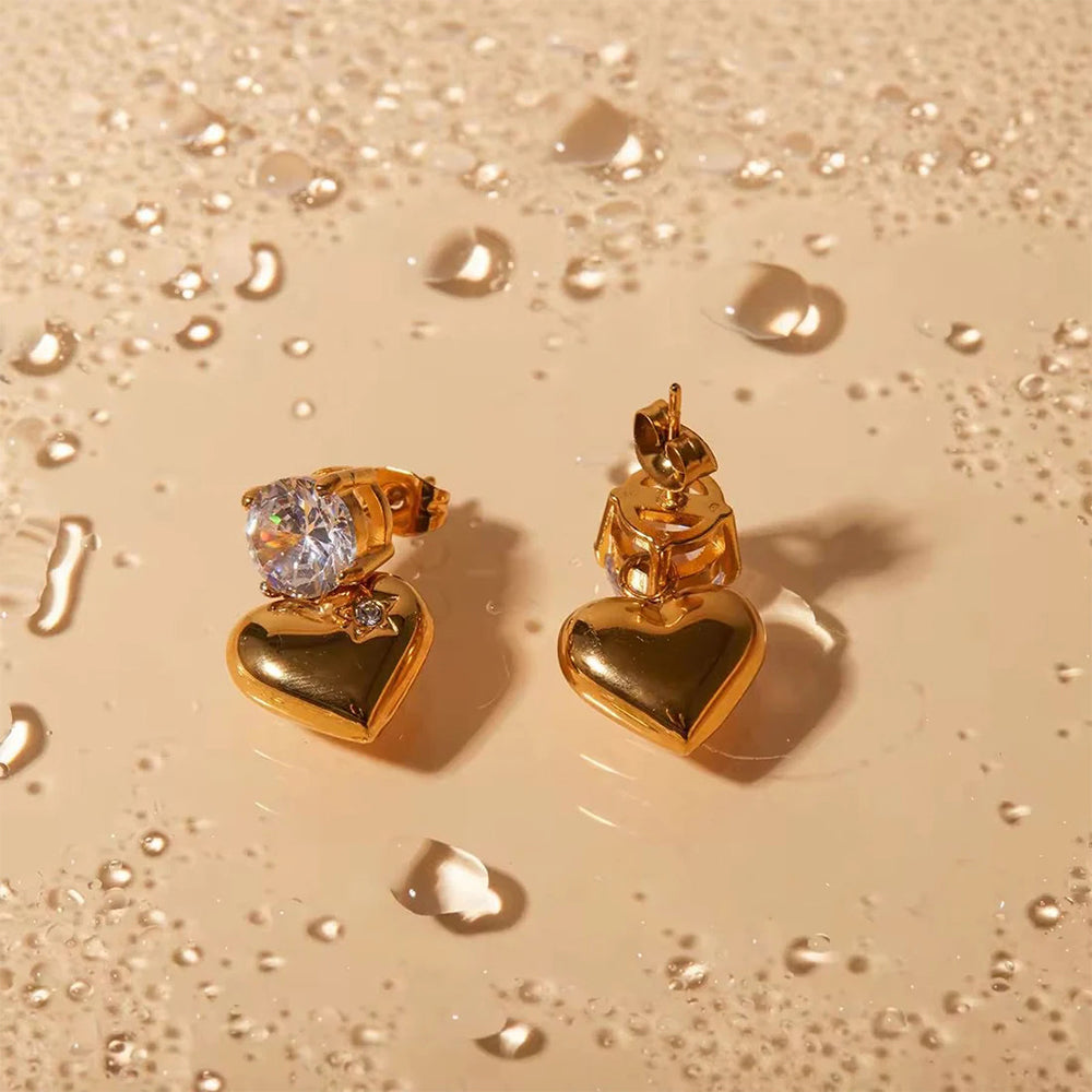 Lovebeam Heart Studs