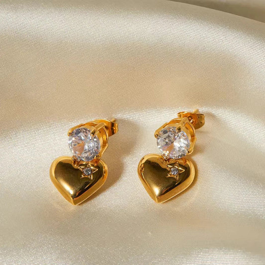 Lovebeam Heart Studs