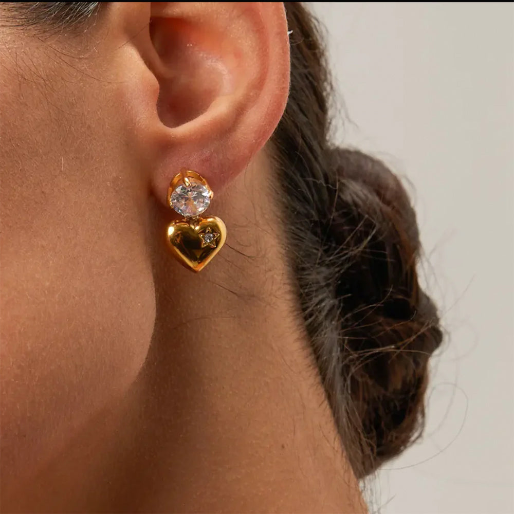 Lovebeam Heart Studs