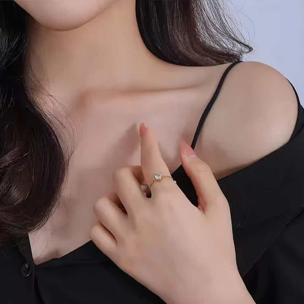 Pear-cut Adjustable Ring