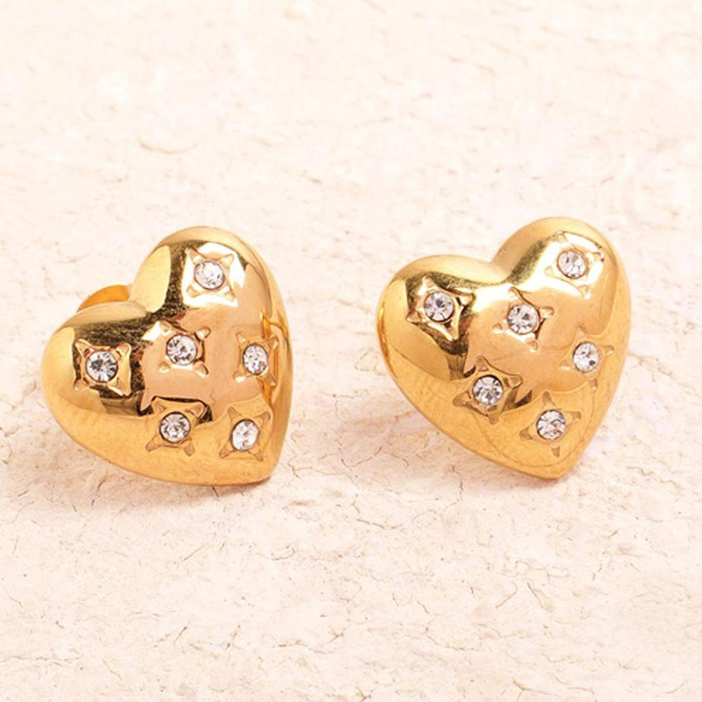 Starry Heart Studs