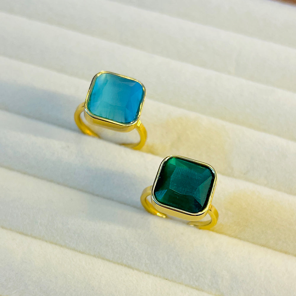 Turquoise Signet Adjustable Ring