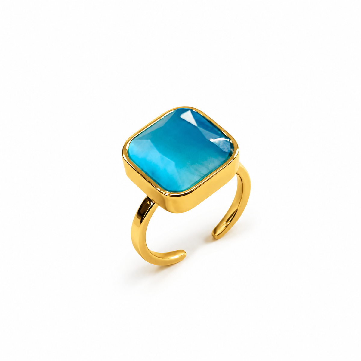 Turquoise Signet Adjustable Ring