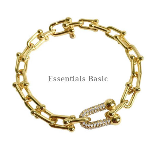 U shape diamond bracelet