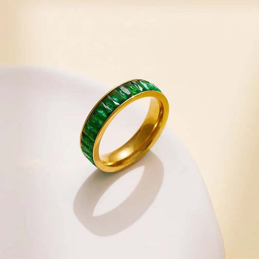 Cubic Zirconia Ring (Green)