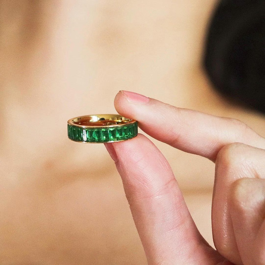 Cubic Zirconia Ring (Green)