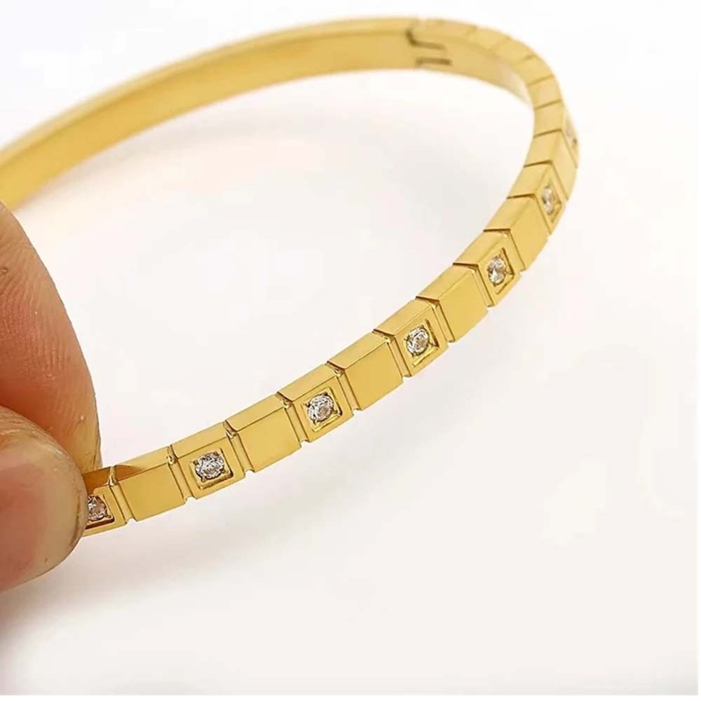 Elysian Cube Bangle (White)