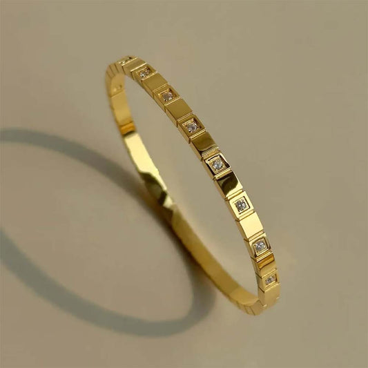 Elysian Cube Bangle (White)