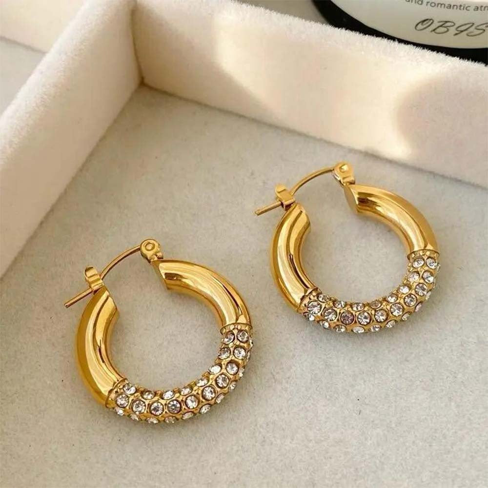 Zircon Dipped Hoops