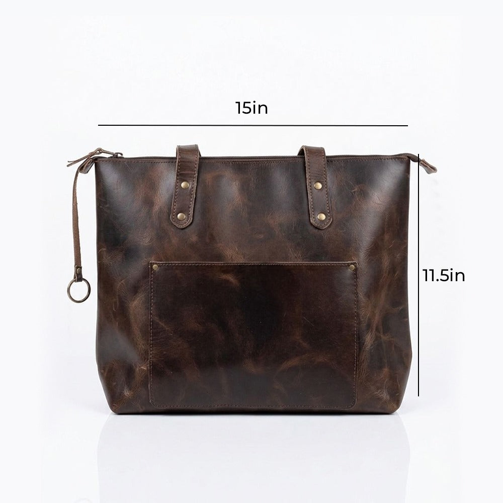 Handcrafted Full-Grain Leather Tote Bag