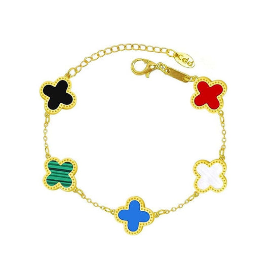 Multi-Color Clover Bracelet