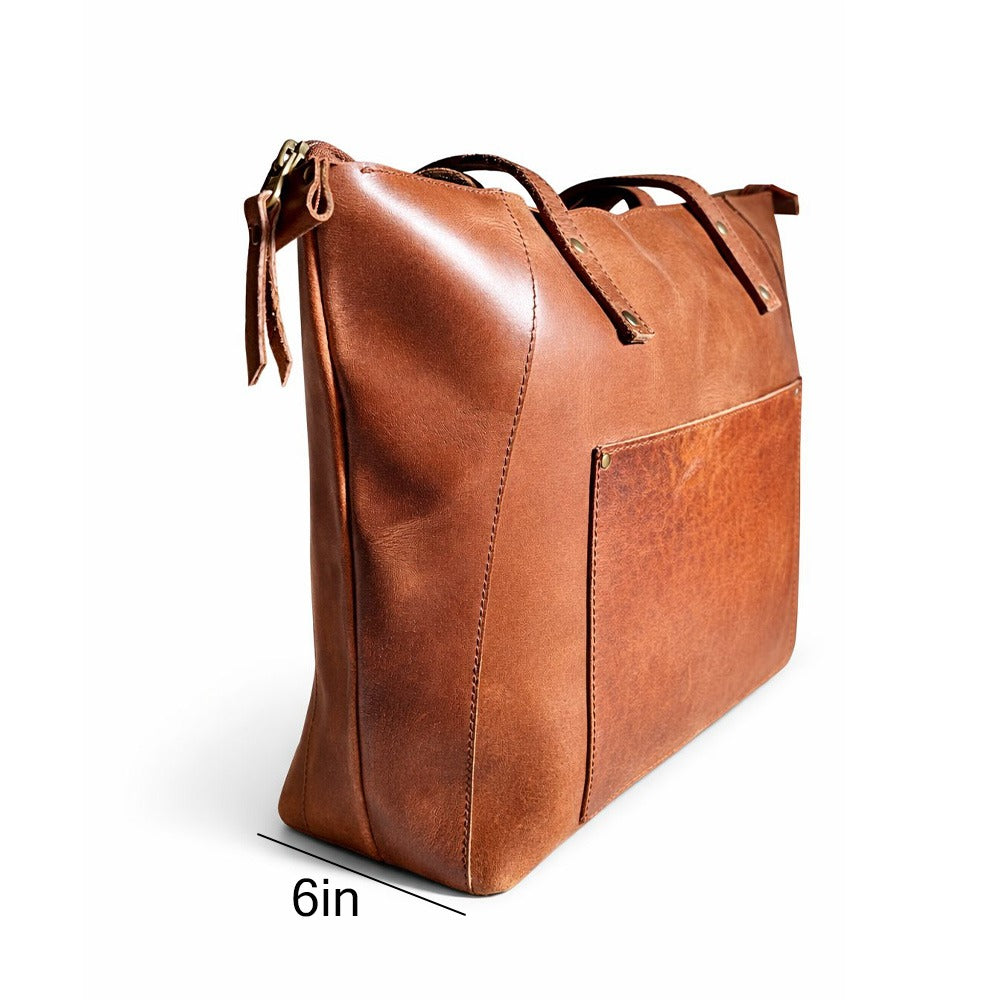 Handcrafted Full-Grain Leather Tote Bag