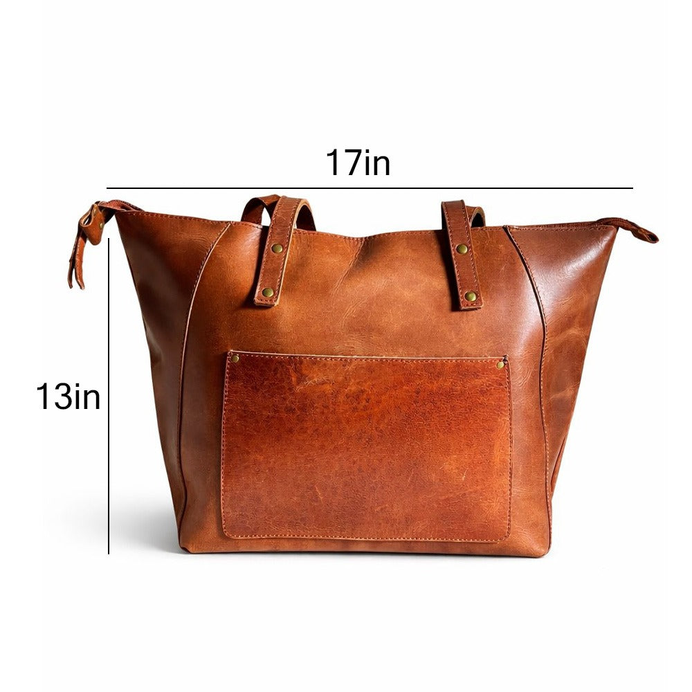Handcrafted Full-Grain Leather Tote Bag