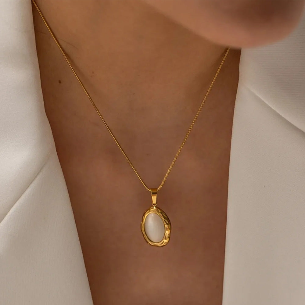 White Opal Pendant