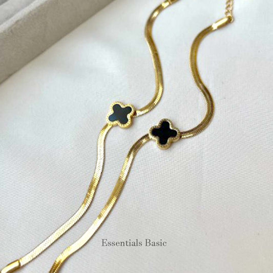 Clover Snake Chain Bracelet