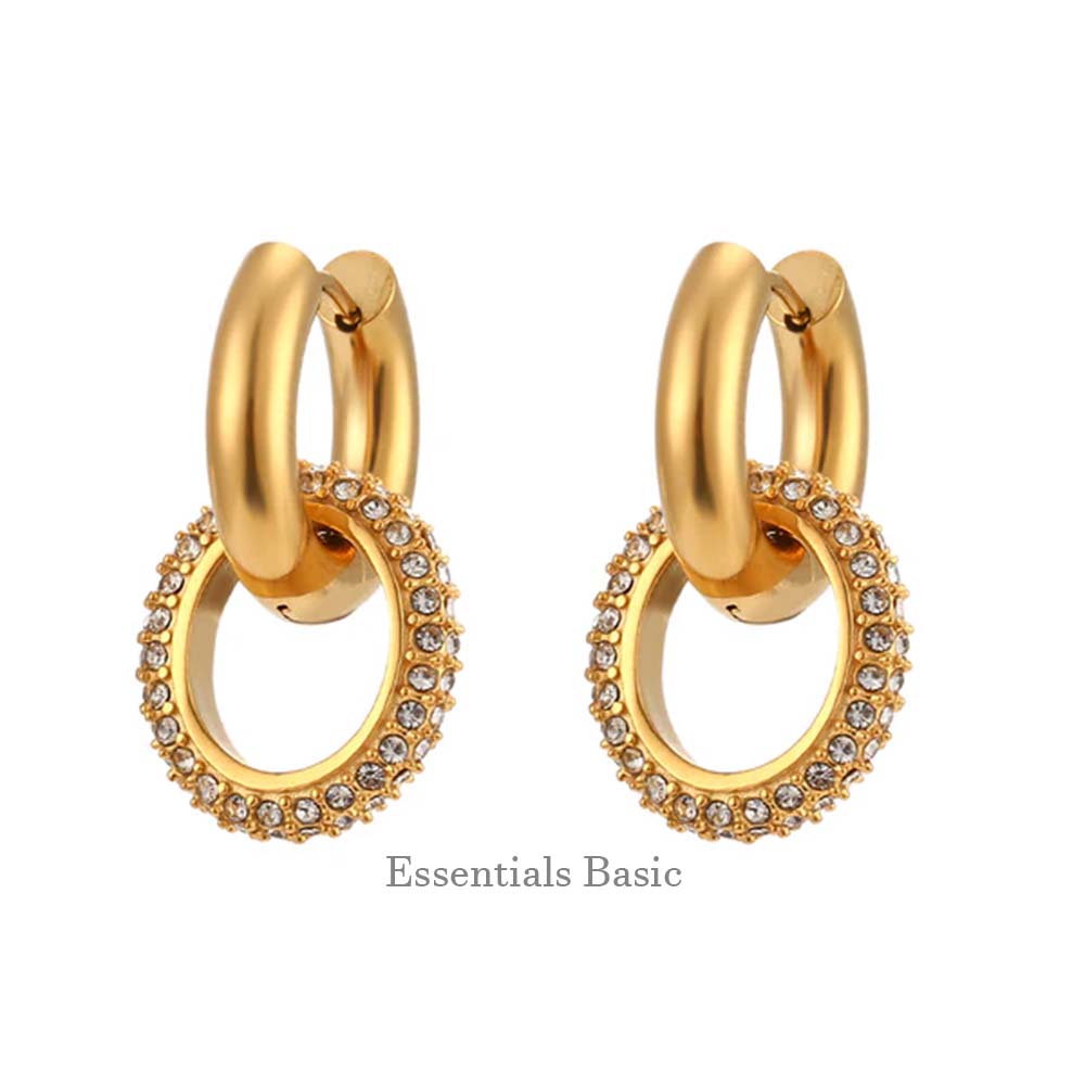 Shimmering Double Hoops