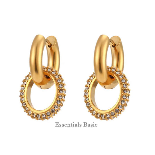 Shimmering Double Hoops