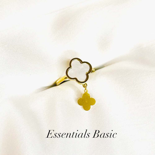 White Clover Drop Ring
